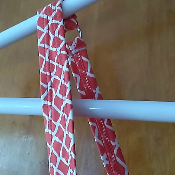 L.L.Bean UPF 50+ Hot Coral & White One Piece Suit - Picture 2 of 8